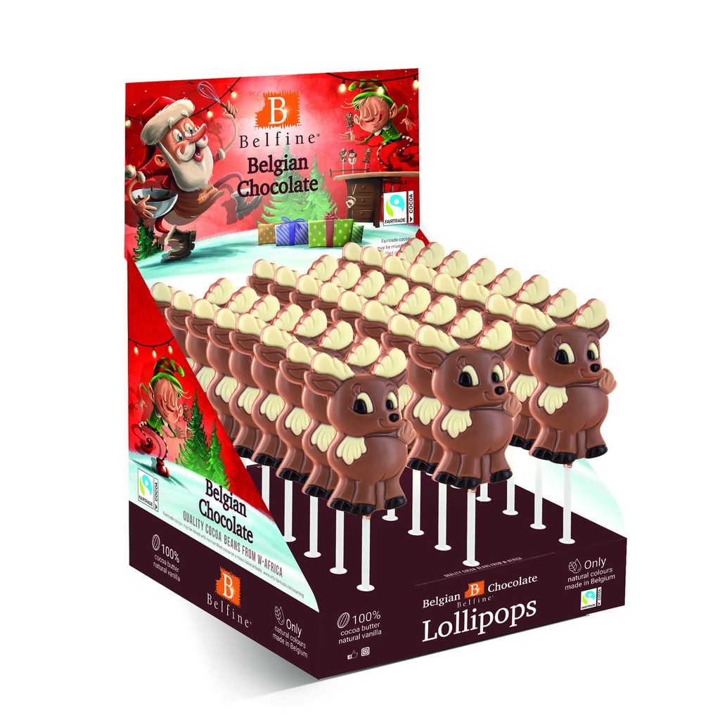 Sucette chocolat lait Elan de Noël 25gx24