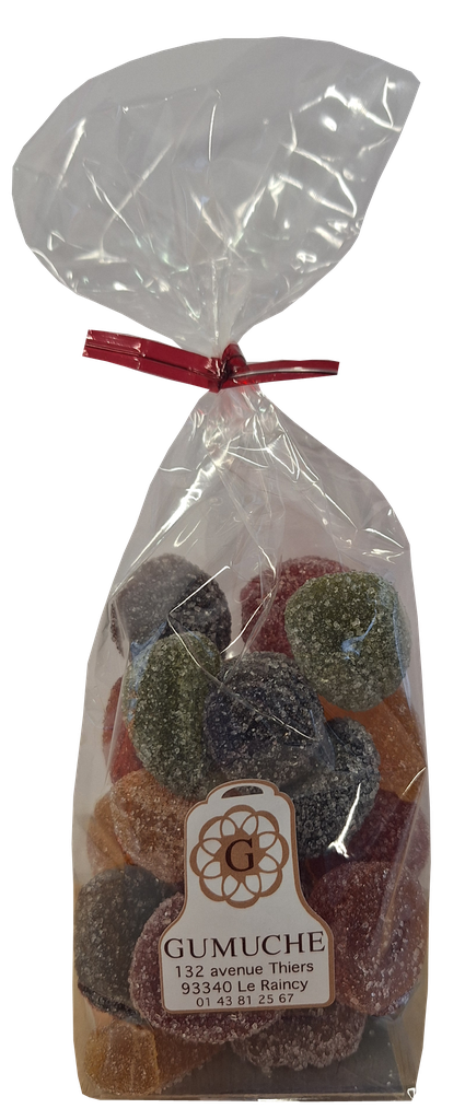 Sachet pâte de fruit assortis 200g x 10