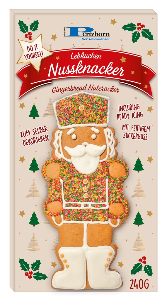 Kit casse noisette en pain d'épices à décorer 240g x 18