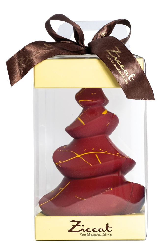 Sapin de noël spirale rouge chocolat noir 250g x 8