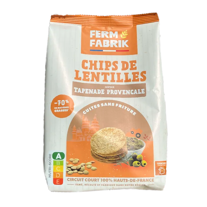 [LENTAP] Chips de lentille 75gx20 (Tapenade provençale)
