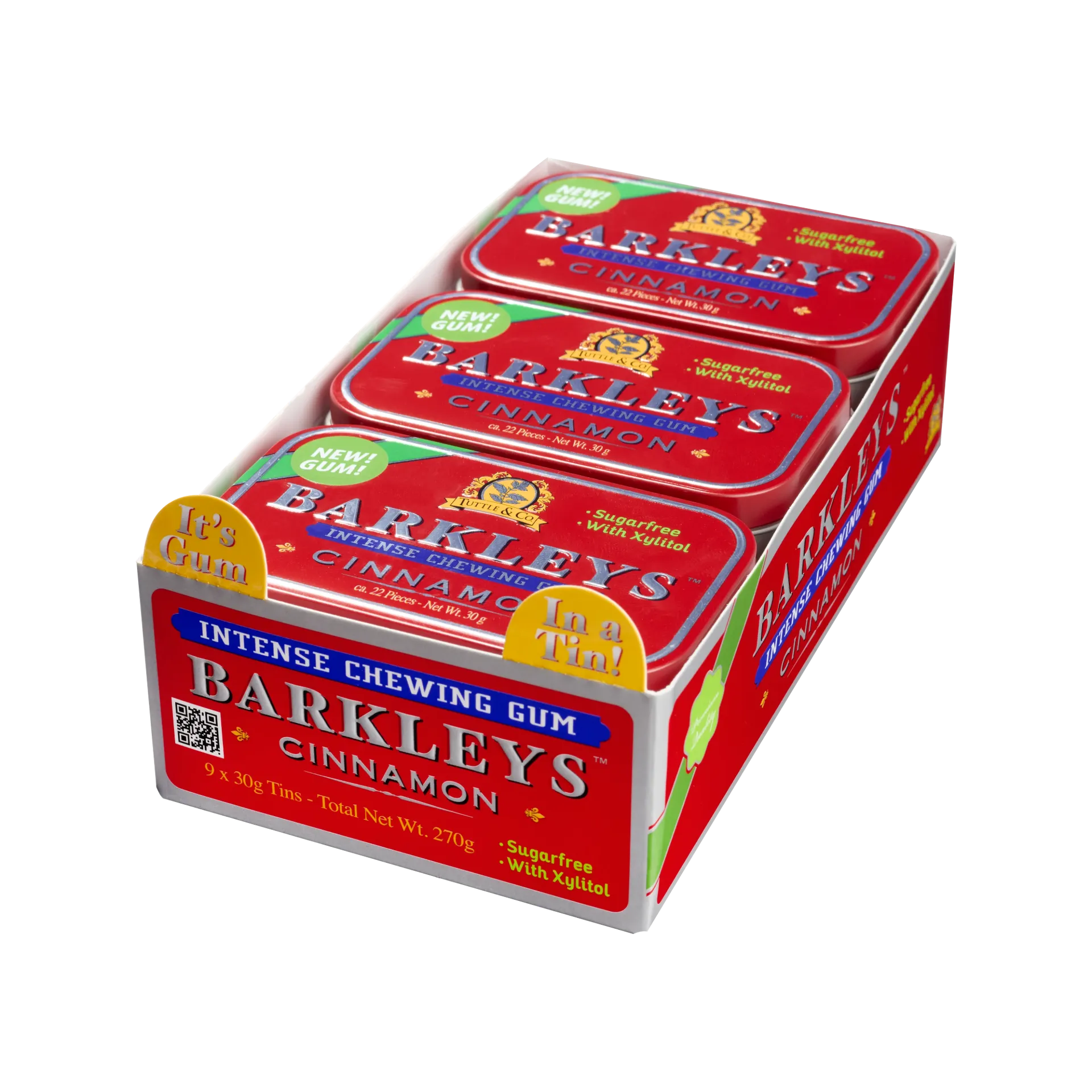 [BARGUMCAN] Boite métal chewin gum 30gx9 (Cannelle)