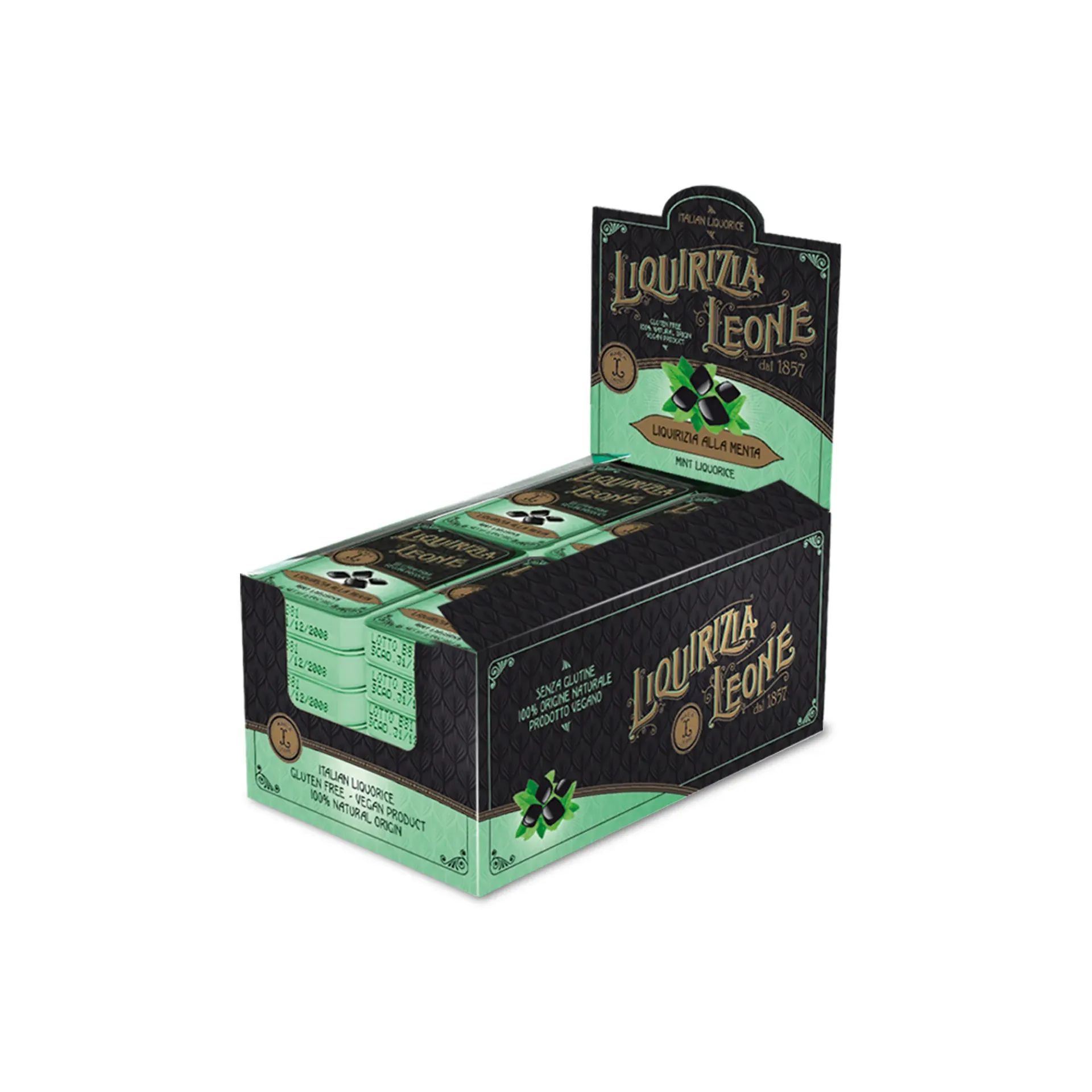[LE3612] Boite métal réglisse 10gx24 (Réglisse menthe)
