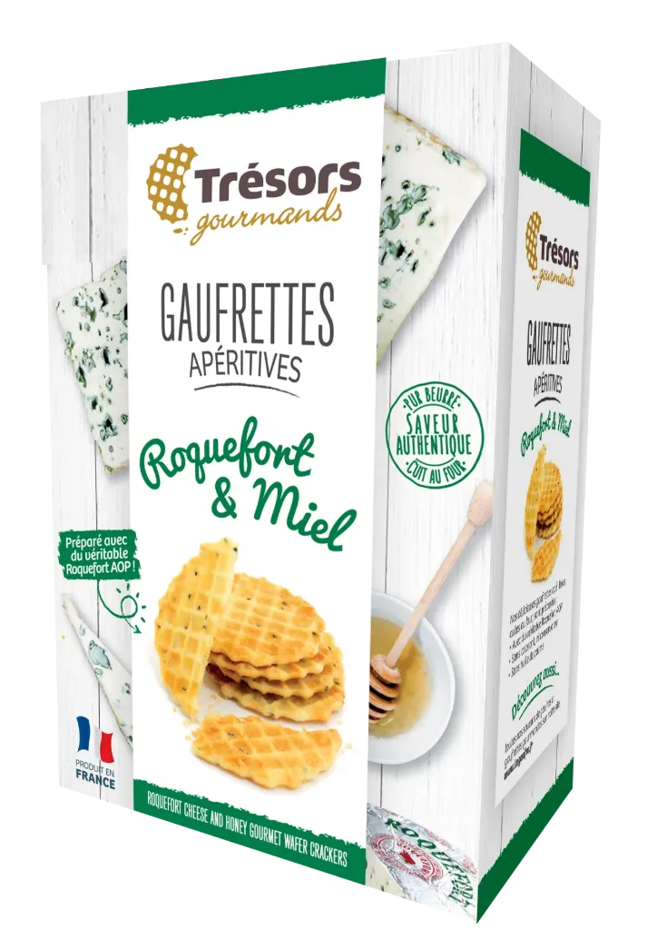 [PF5315] Gaufrettes apéritives 60g X12 (Roquefort miel)