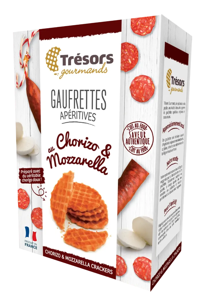 [PF5316] Gaufrettes apéritives 60g X12 (Chorizo mozzarella)