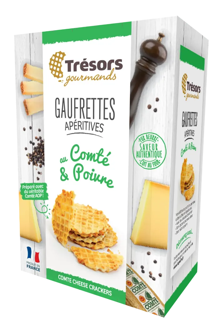 [PF5318] Gaufrettes apéritives 60g X12 (Comté poivre)