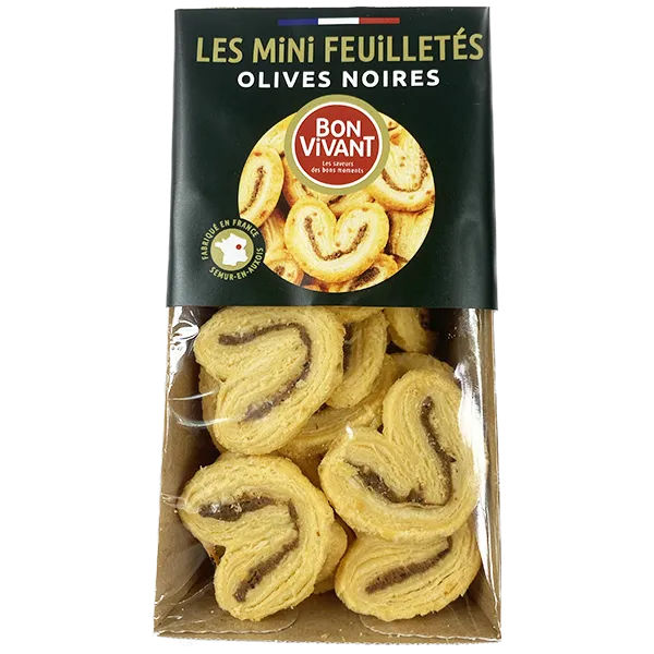 [BV70275] Barquette biscuits palmier Olives noires 80g X10