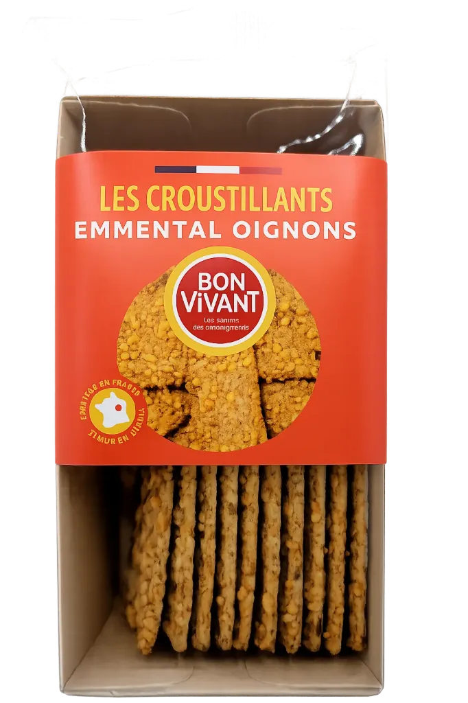 [BV70077] Barquette Craquines Emmental oignons 80g X10