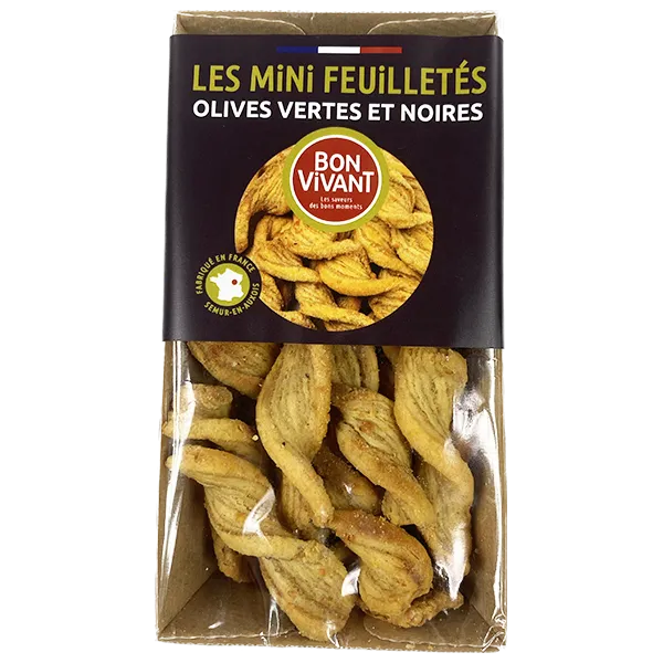 [BV70208] Barquette biscuits torsades olives vertes et noires 60g X10