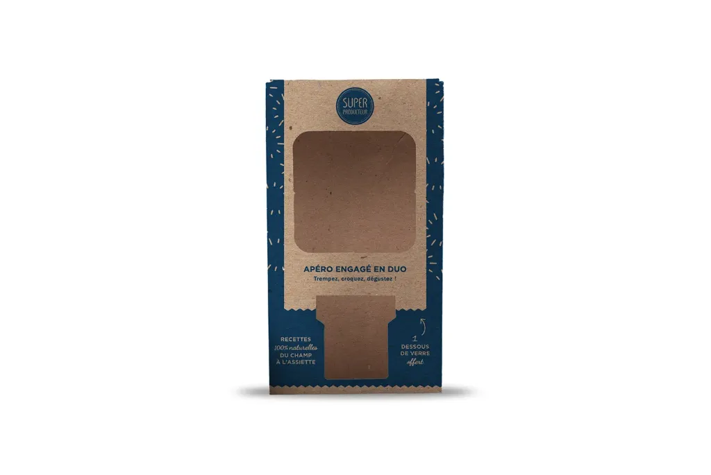 [SPECD001] Écrin duo en carton FSC - A plat