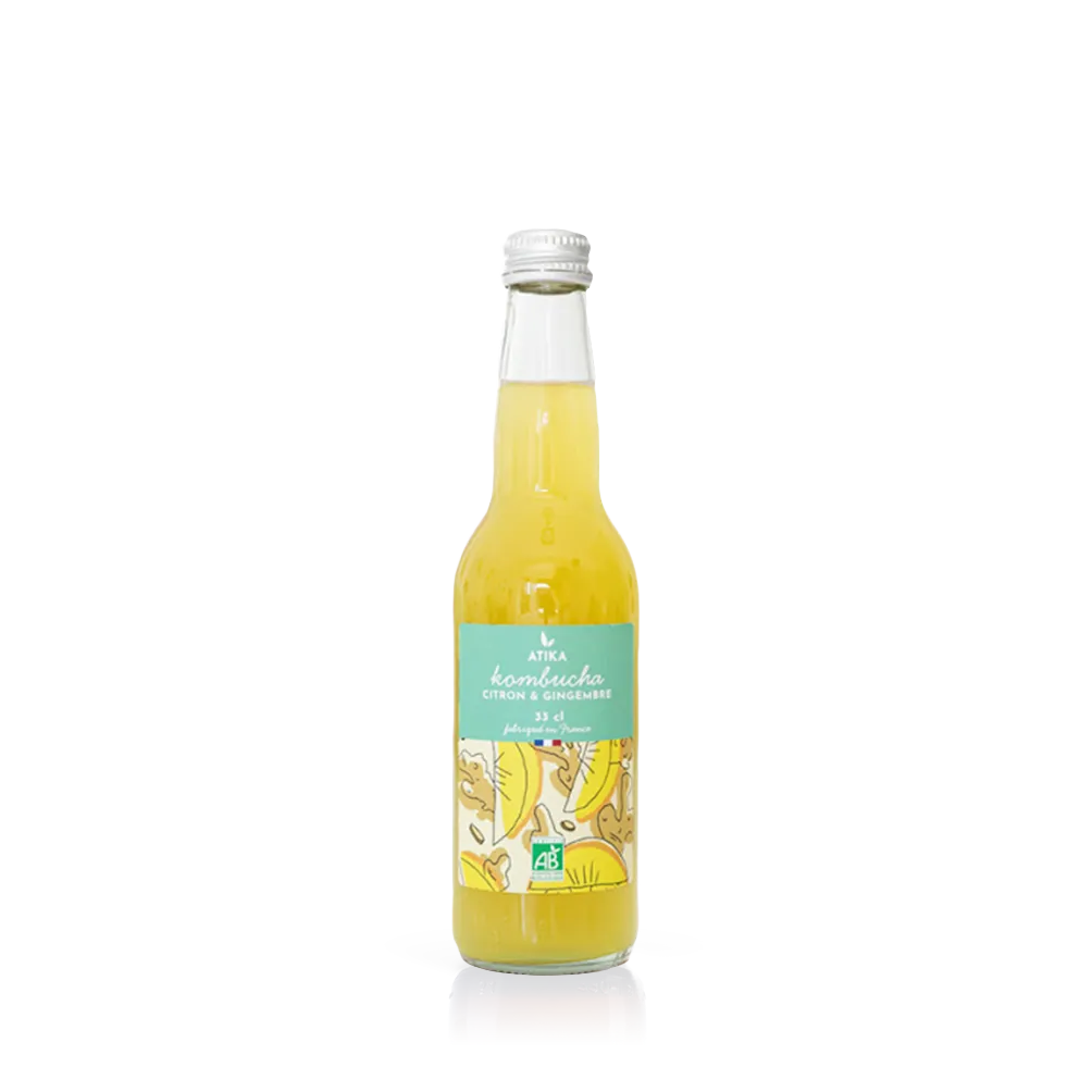 [ATIKOM001] Kombucha bio Citron Gingembre Atika - 33cl