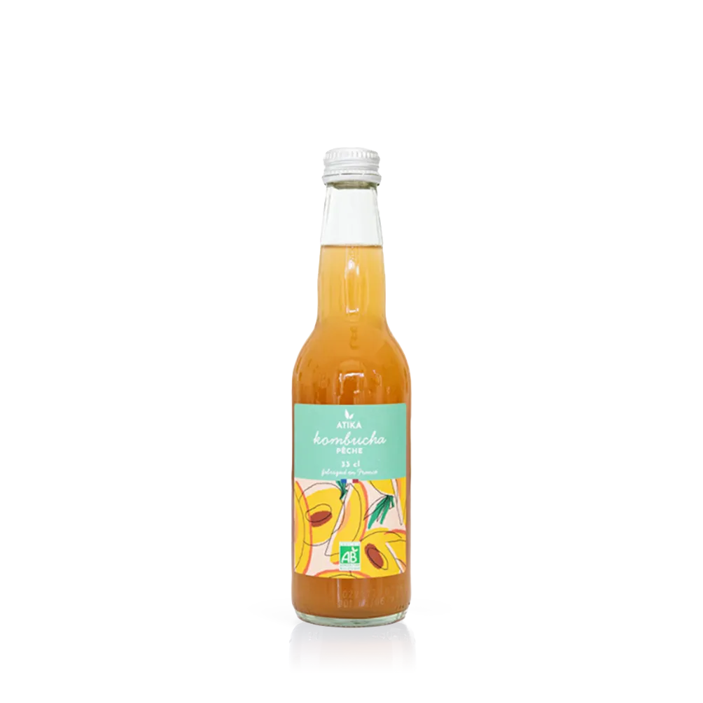 [ATIKOM004] Kombucha bio Pêche Atika - 33cl