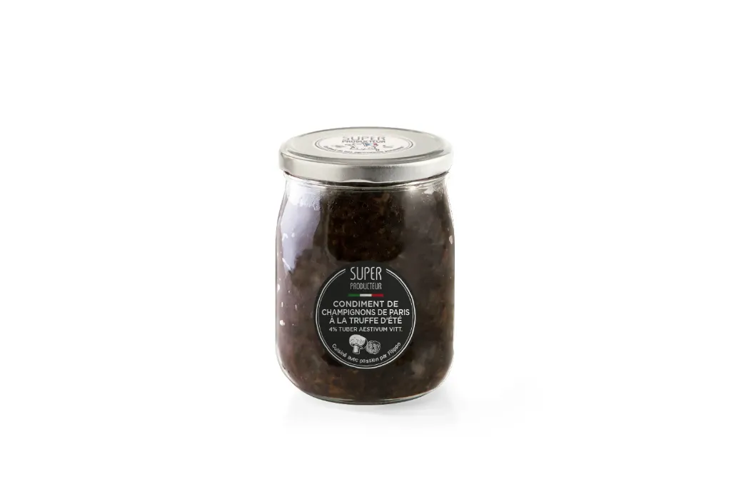 [SPTRU003] Condiment de champignons de Paris à la Truffe d'été 4% (Tuber aestivum Vitt.), aromatisé - 500g