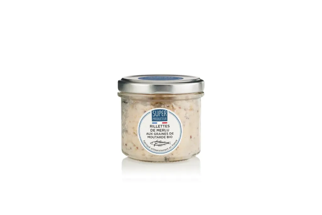 [SPMEB001] Rillettes de Merlu aux graines de Moutarde BIO- 90g