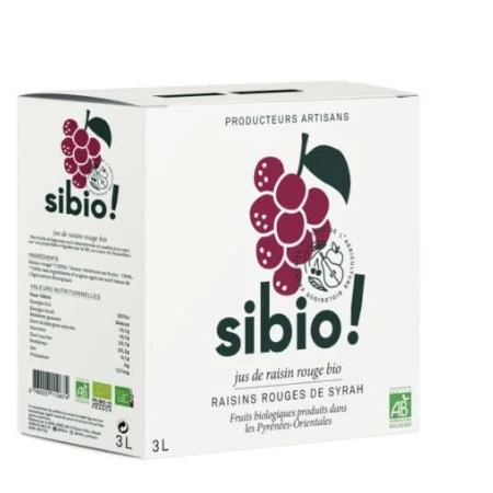 [SIBSRA003] Jus de raisin rouge BIO - 3L