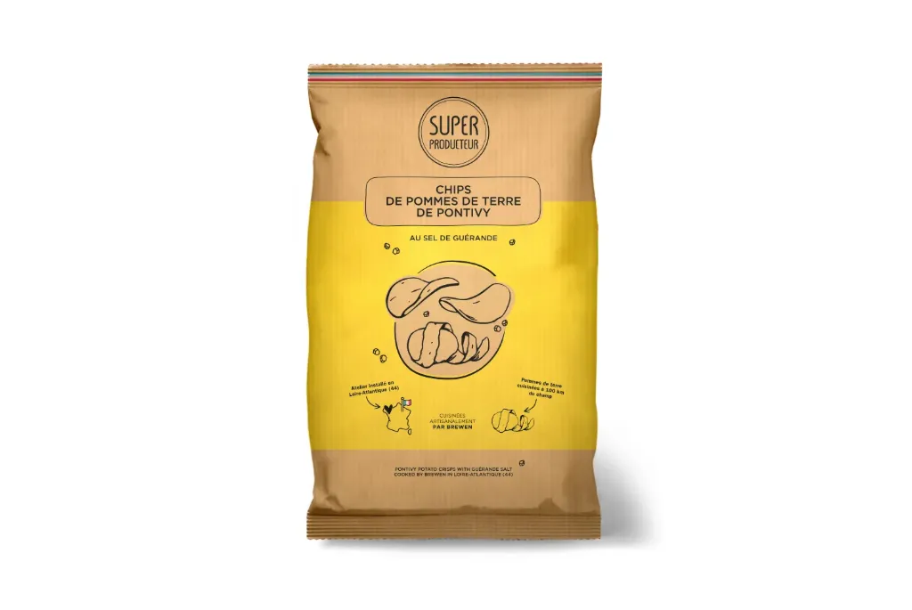 Chips de Pommes de terre de Pontivy au Sel de Guérande - 100g