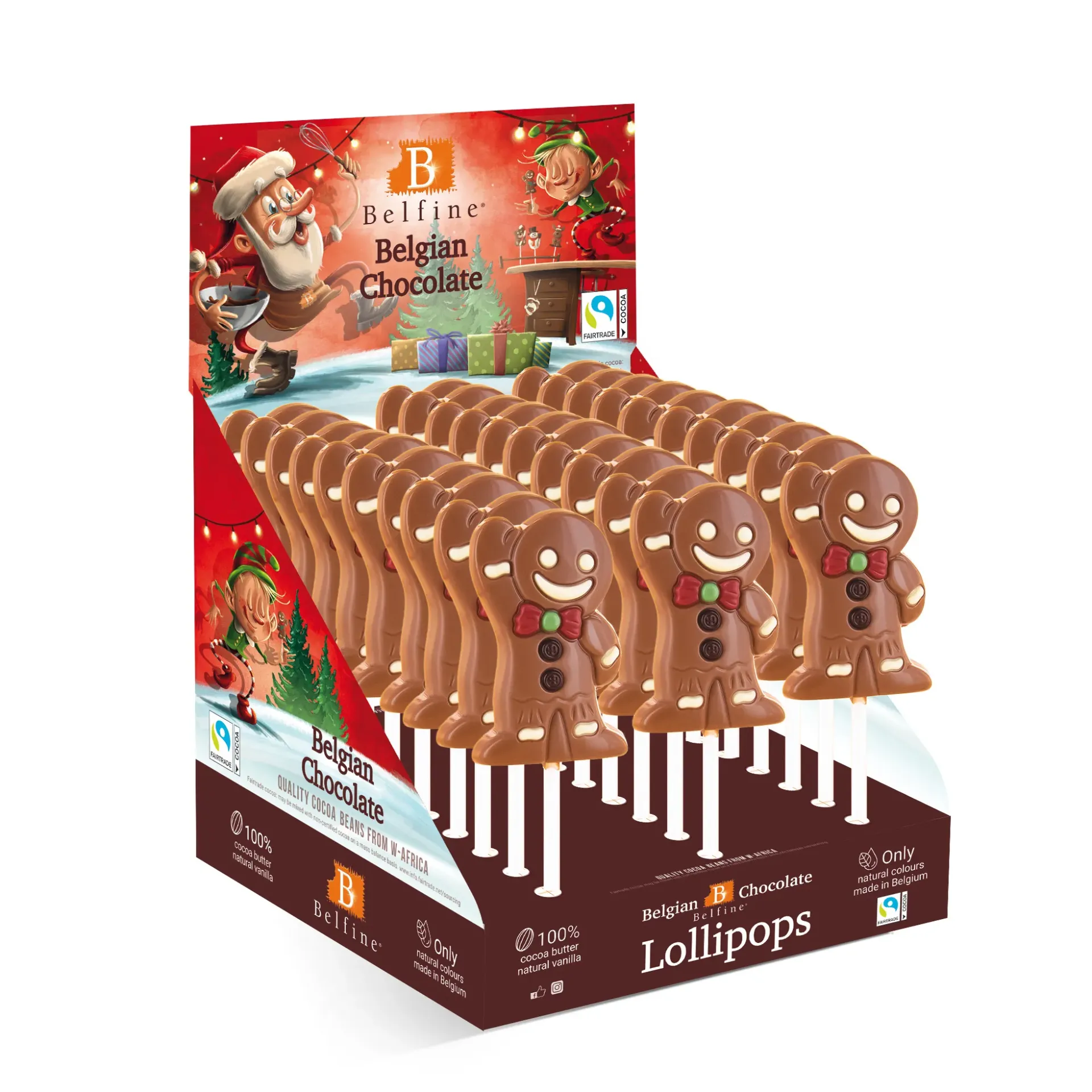 Sucette choc lait monsieur Ginger 25gx30