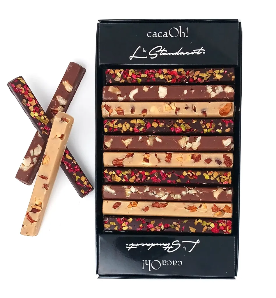 [CACACO5101] Coffret stick choc lait, noir et blond 165gx12