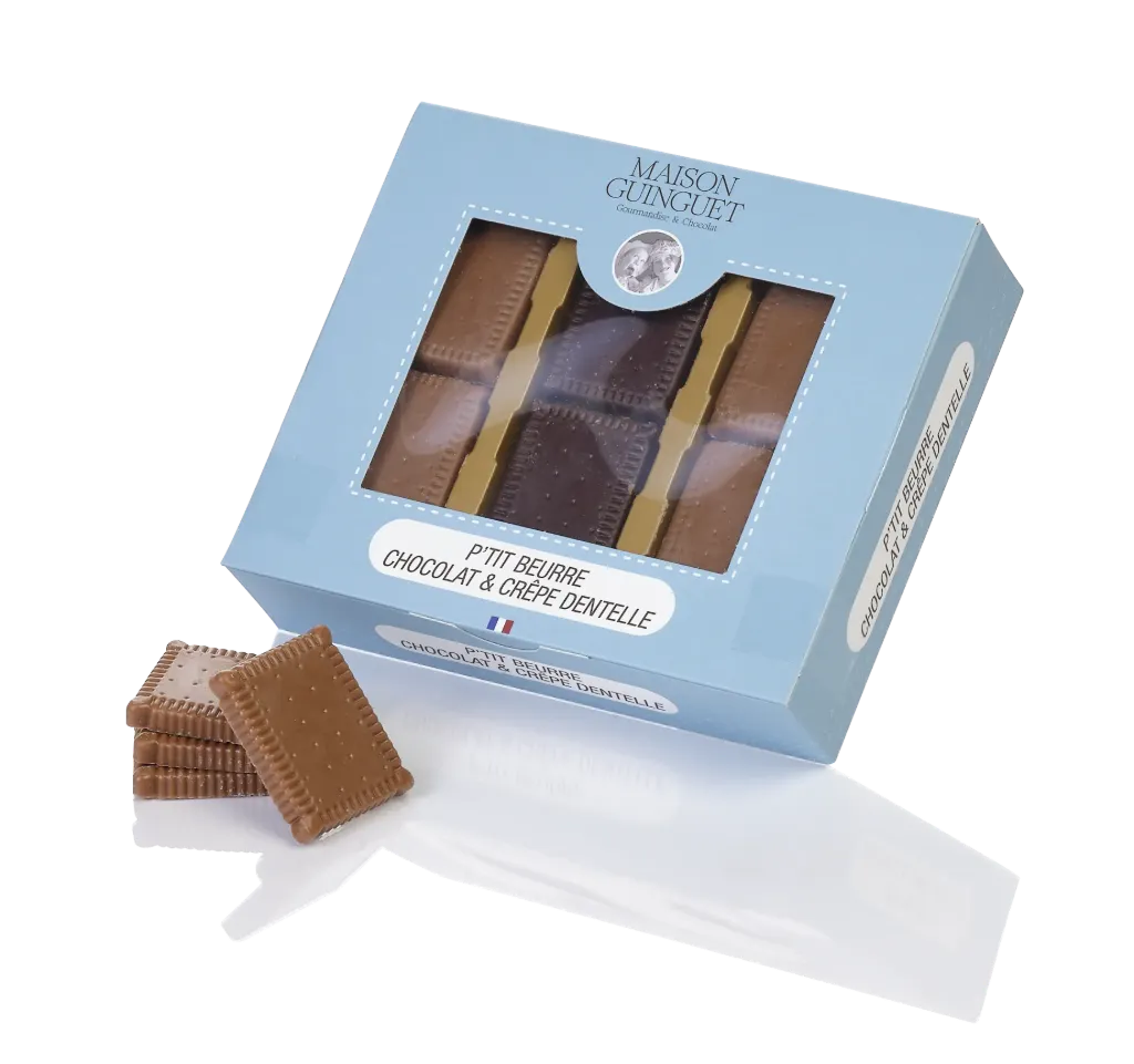 [PTIBBOI160] Bte p'tit beurre choc lait noir crêpe dent 160gx12