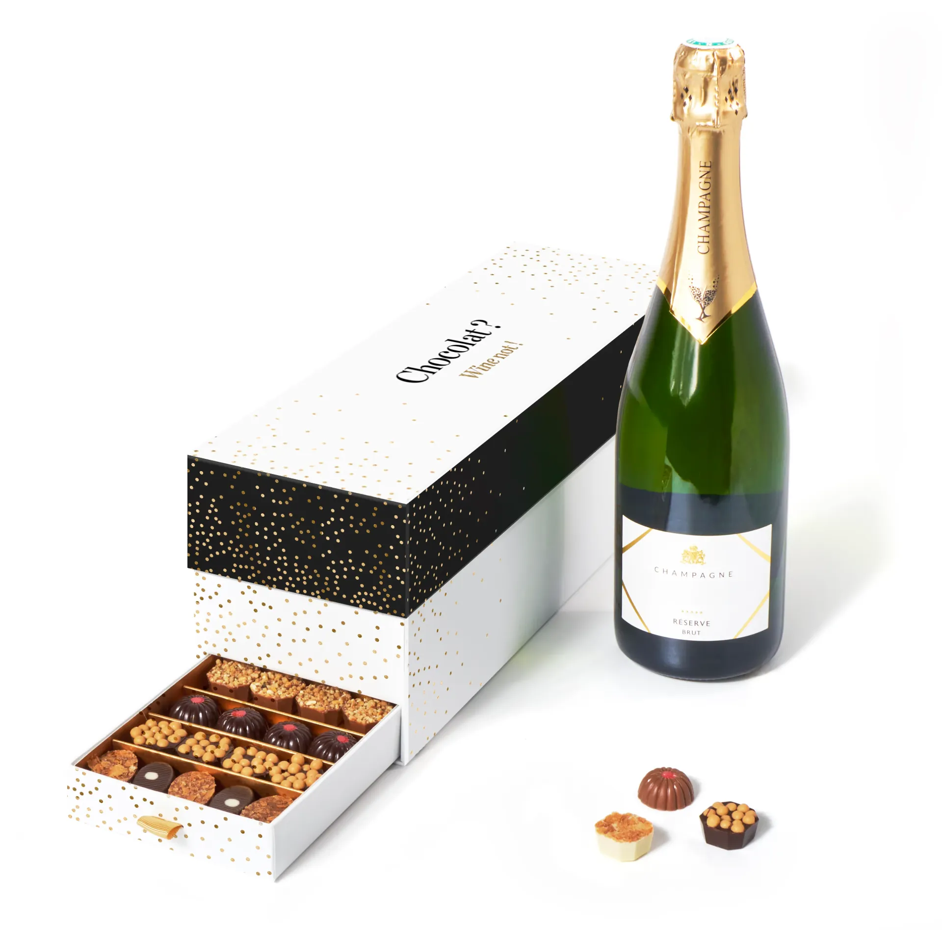 [CPG01-0100] Coffret 44 mini choc ass lait noir blanc 220gx2