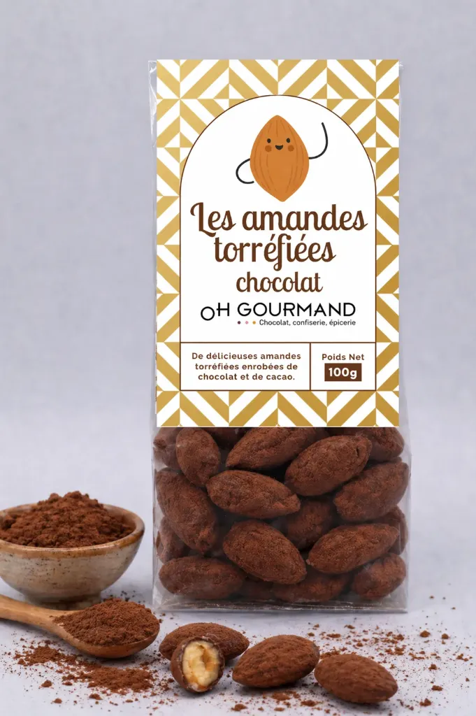 Sht amandes torréfiées choc 100gx15