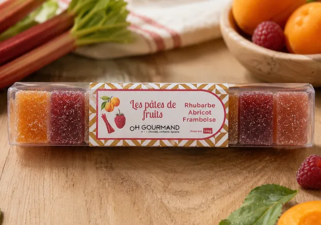 [OHREGPATFR] Régl pâtes fruits rhubarbe, abricot et fram 100gx15