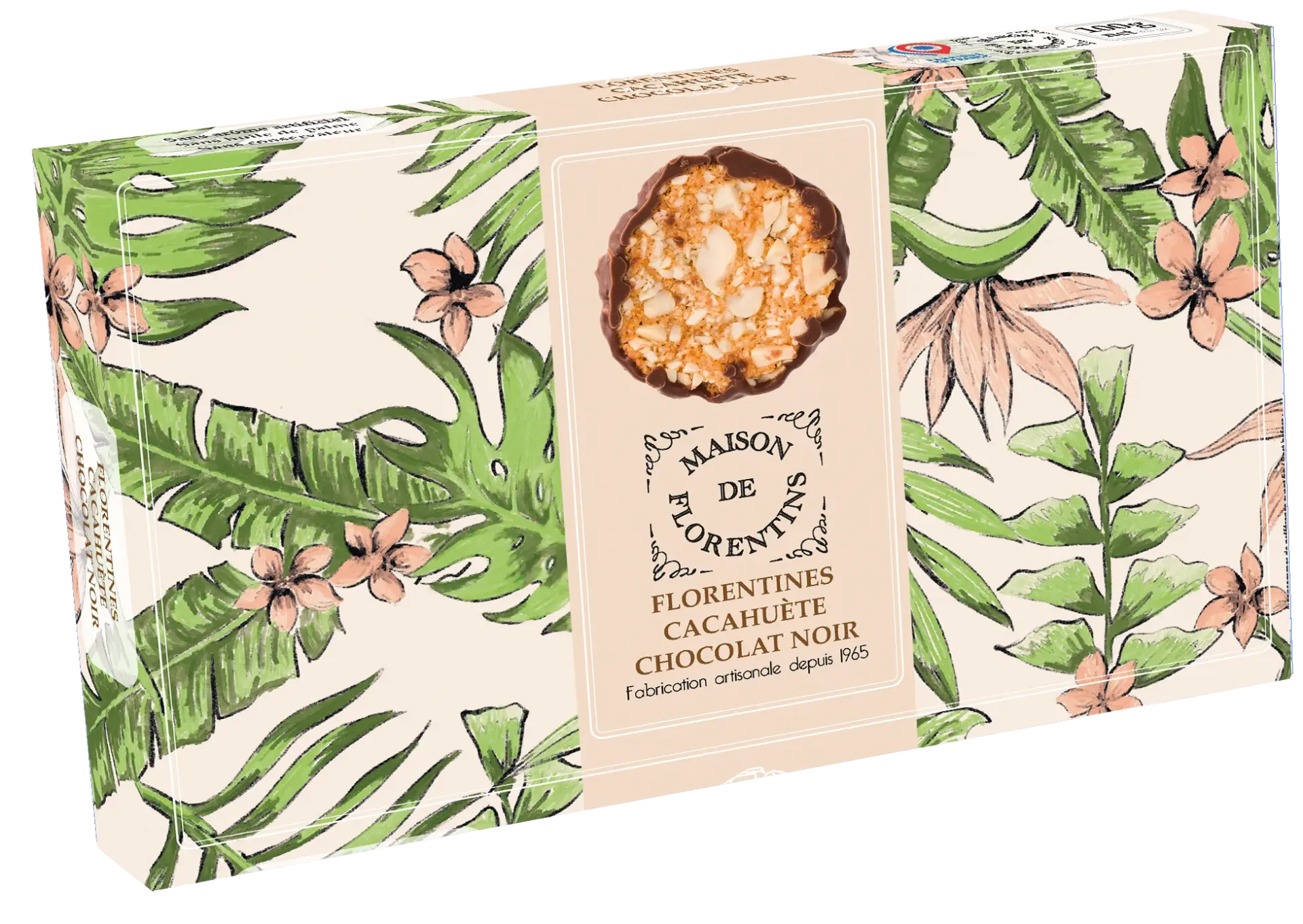 [MDFCAN] Etui Florentines bis cacahuètes choc noir 100gx12