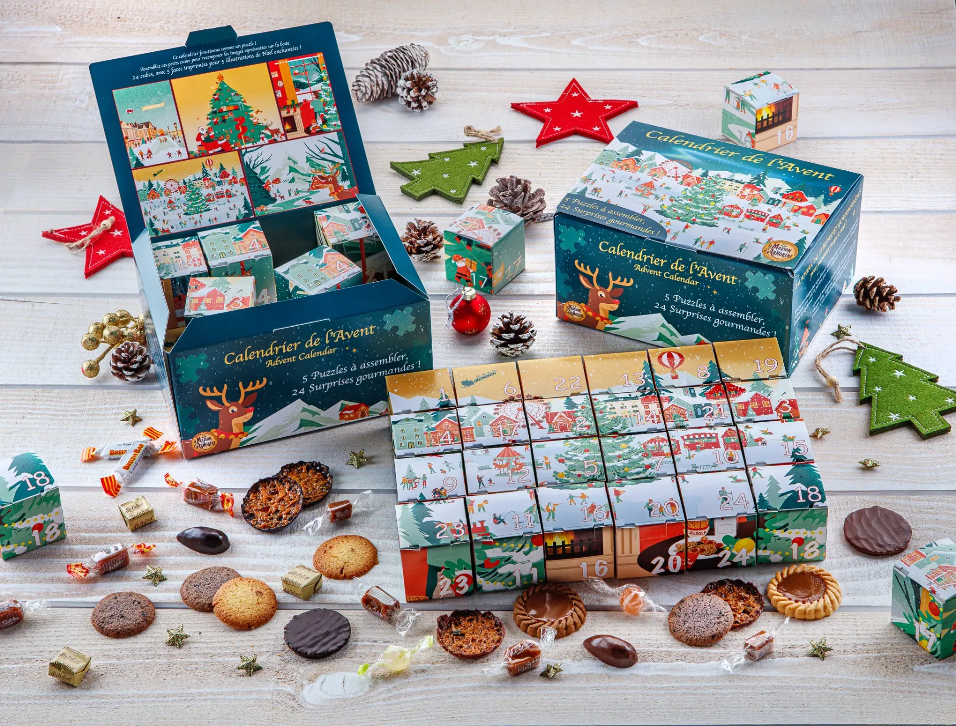 Calendrier de l'avent puzzles ass 450gx2