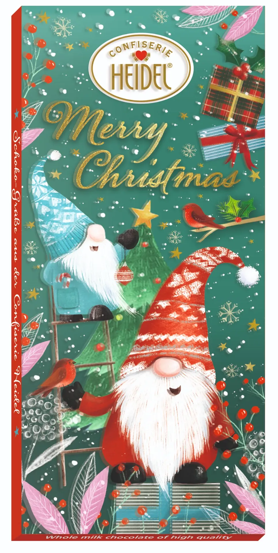 Tablette Noël en métal choc lait 100gx10