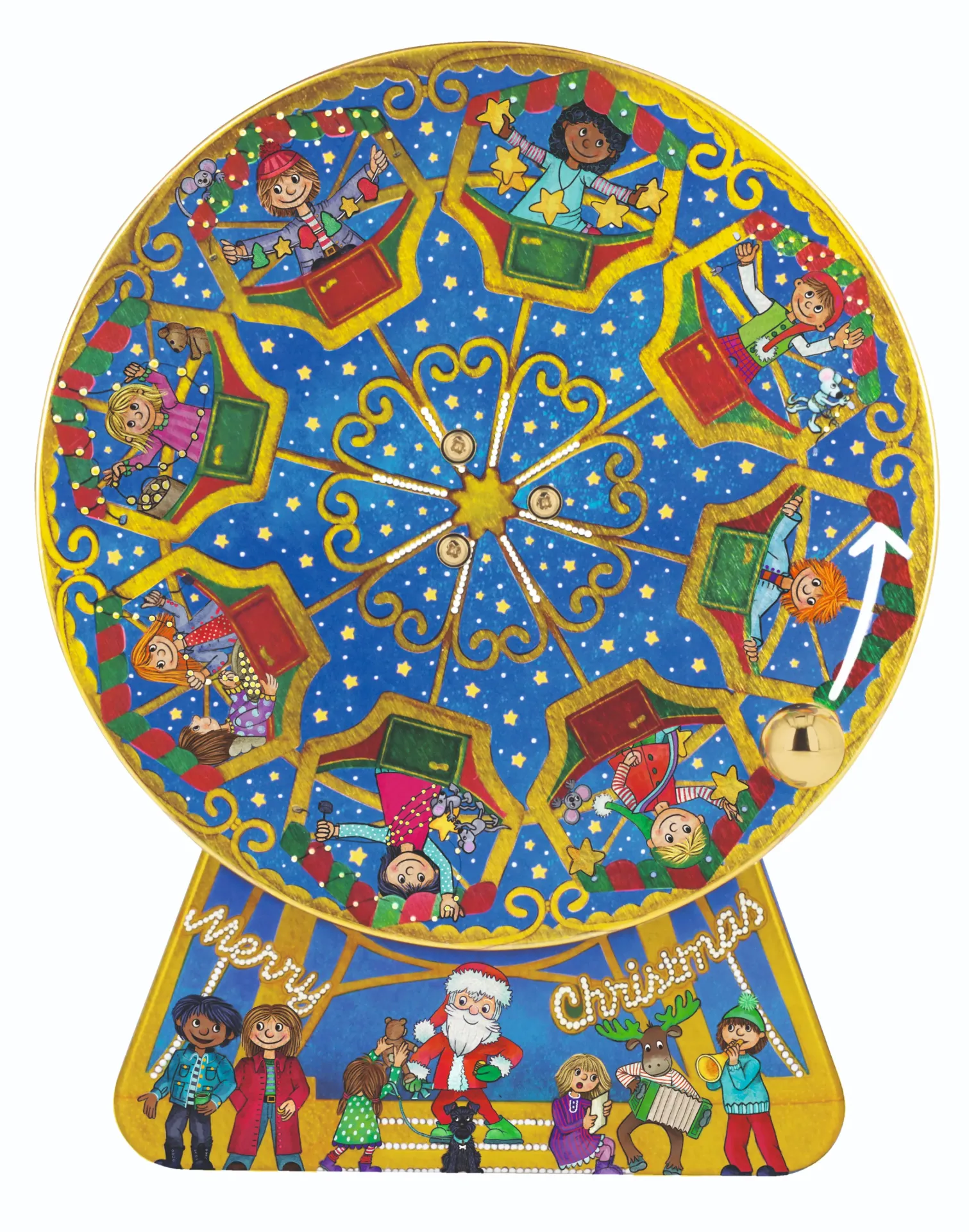 Roue de noël garni chocolat 54gx16