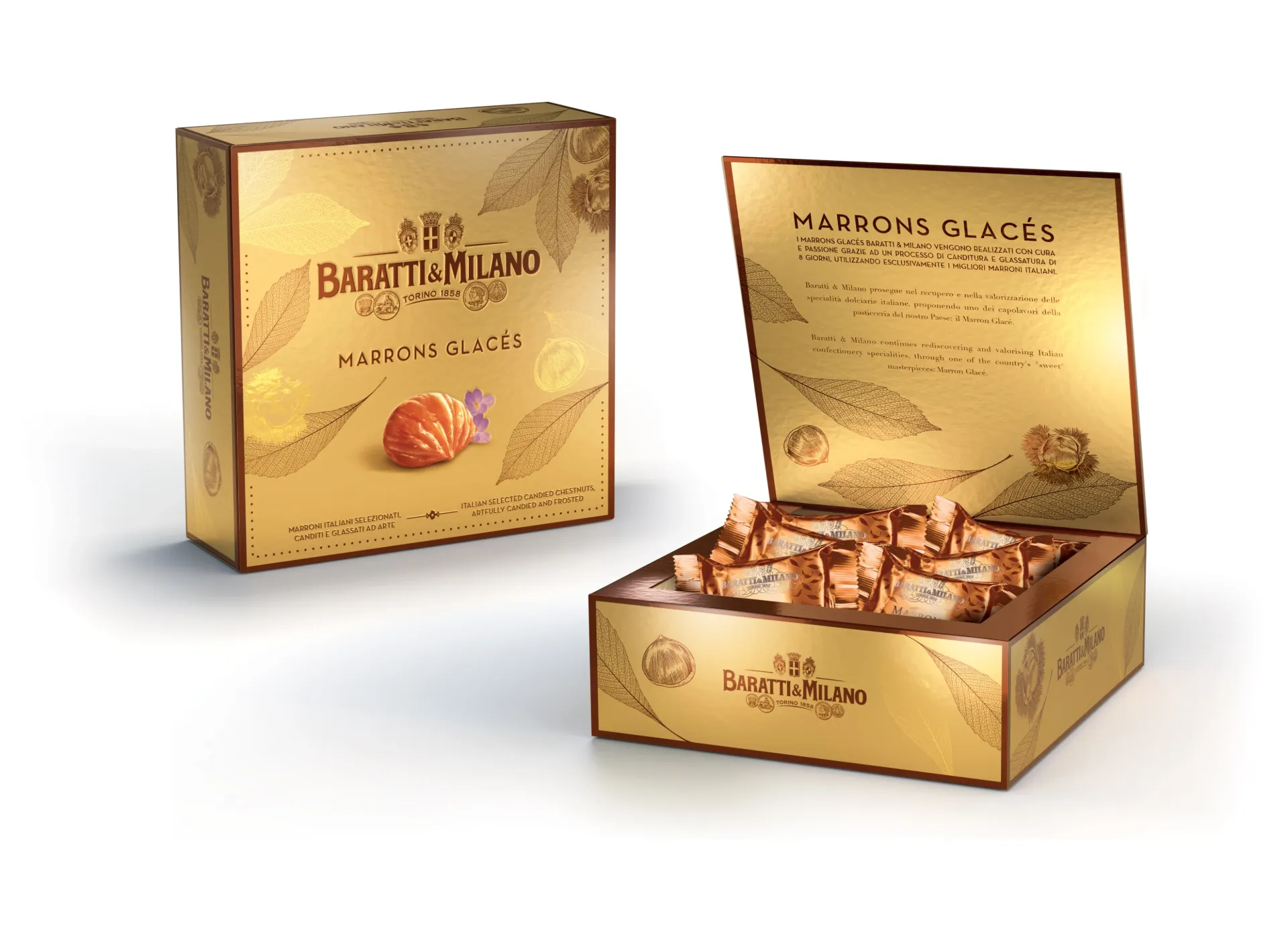 [BM4668] Boite marrons glacés env indv 140gx8