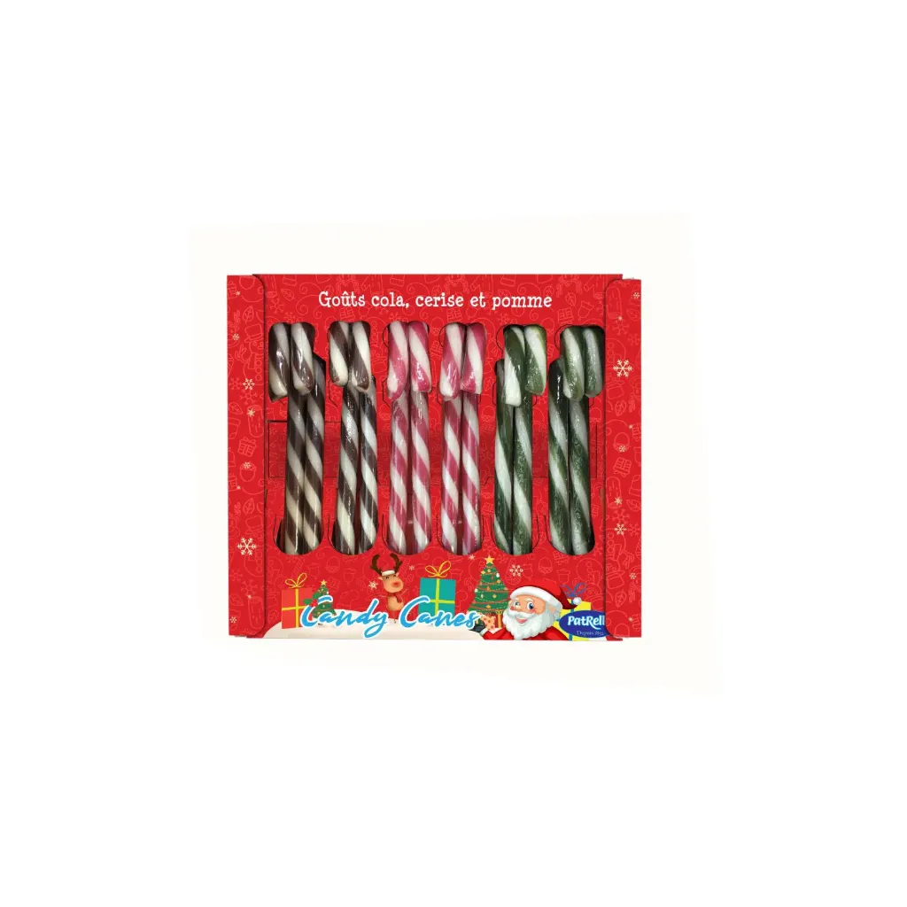 Boite 12 candy cane parfum ass 180gx36