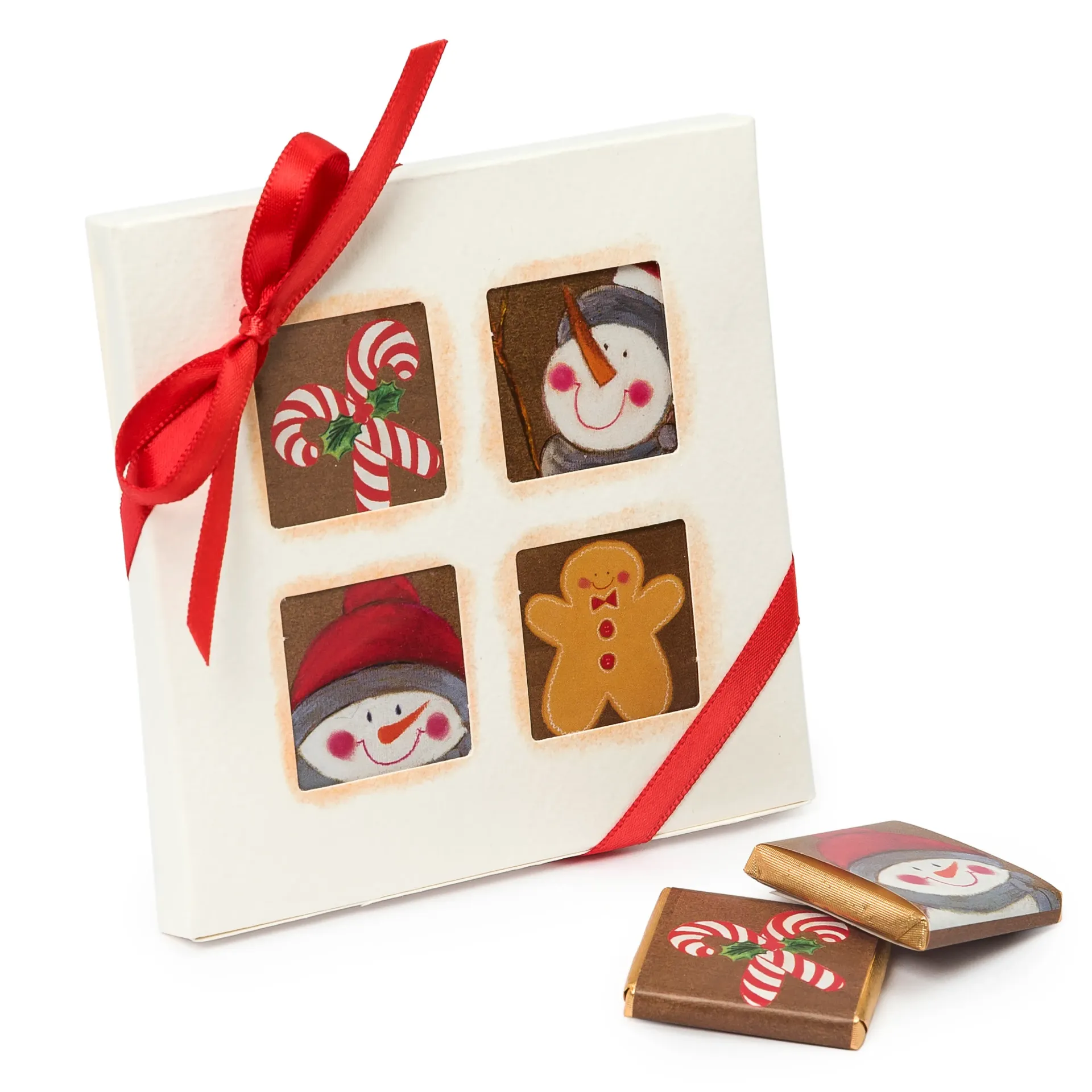Boite décor Noël ass 4 napolitains 20gx20