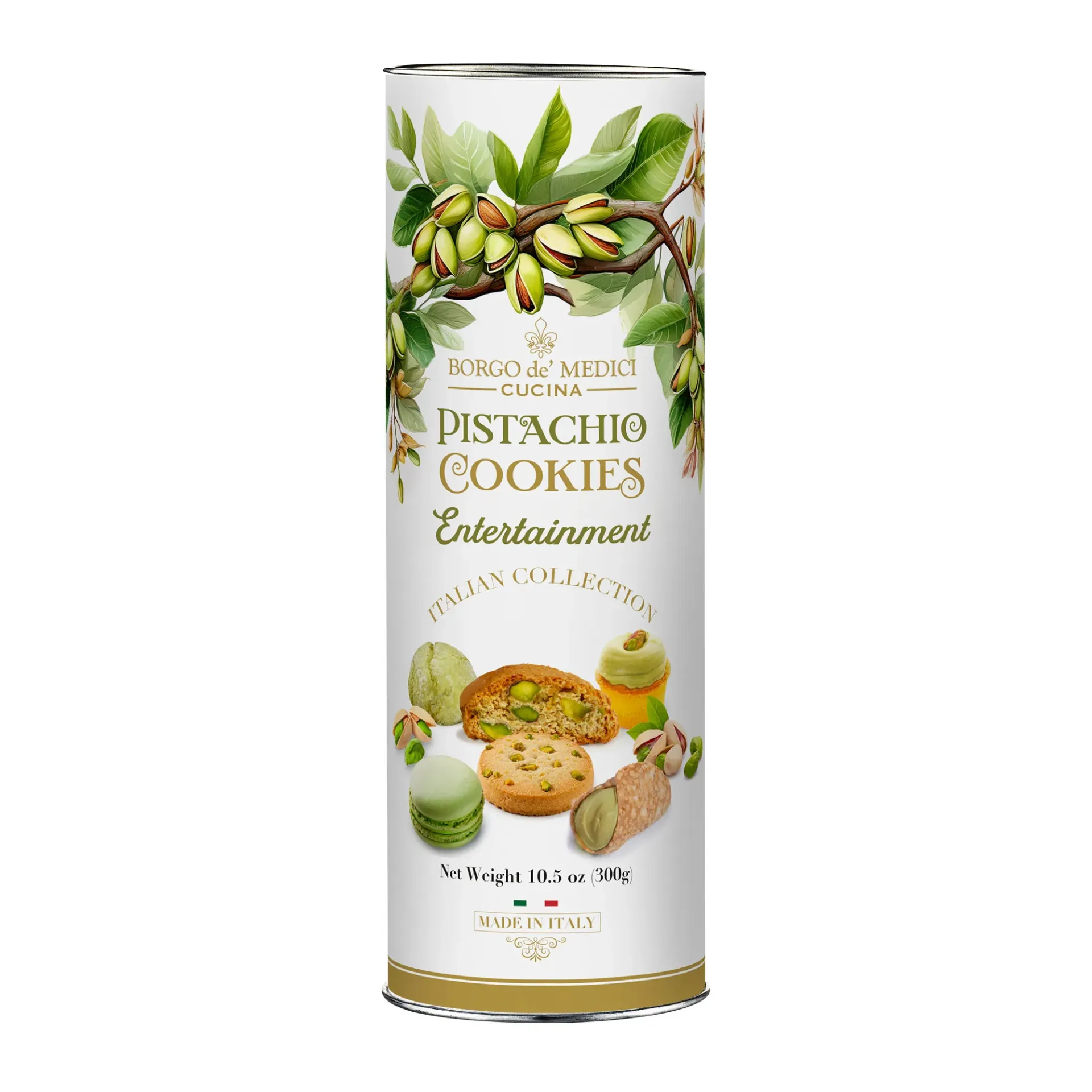 Tube d'assortiments de biscuits pistache 280g X12