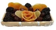 [CORPB280] Bq Bambou petit bonheur (abricots, dattes, pruneaux, kiwi, ananas, rose, papayes)
