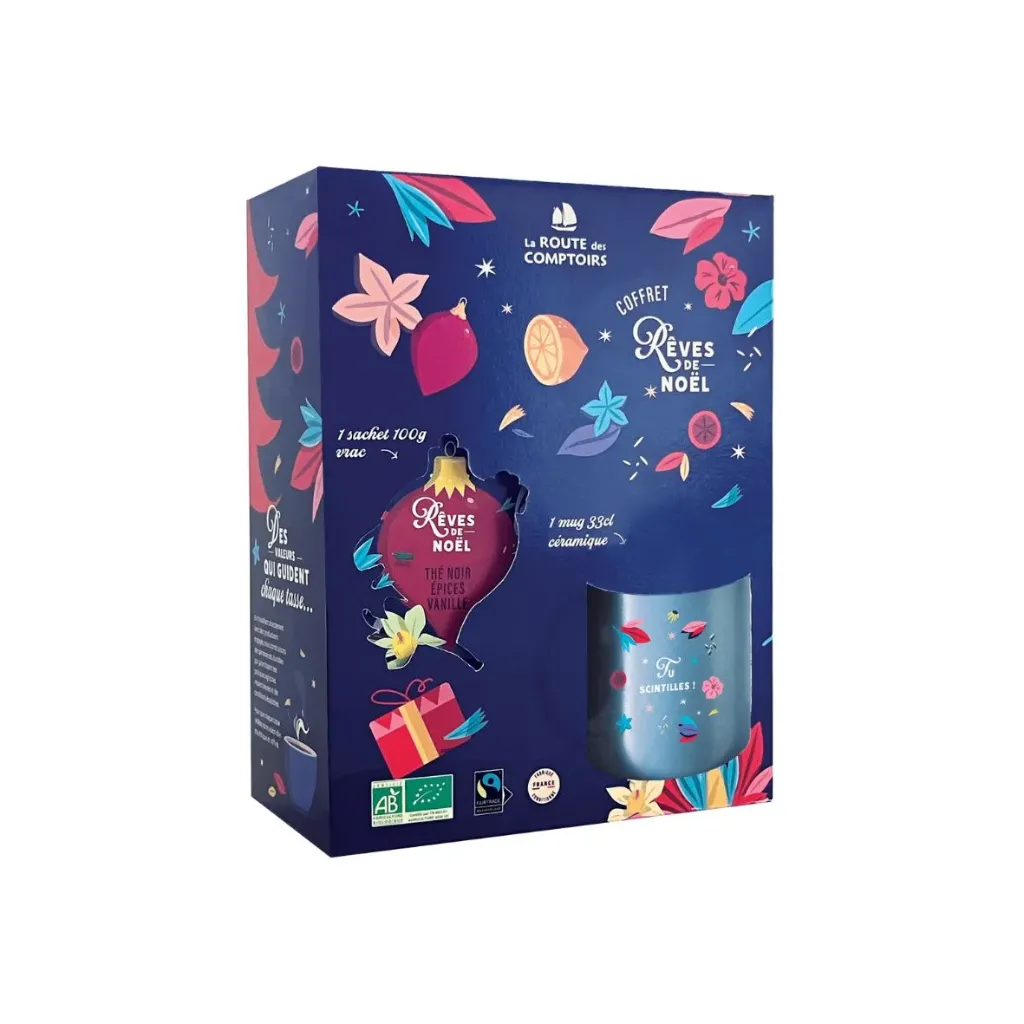 [COS610] Coffret Mug et sachet 100g 4 épices 2 agrumes X6 bio