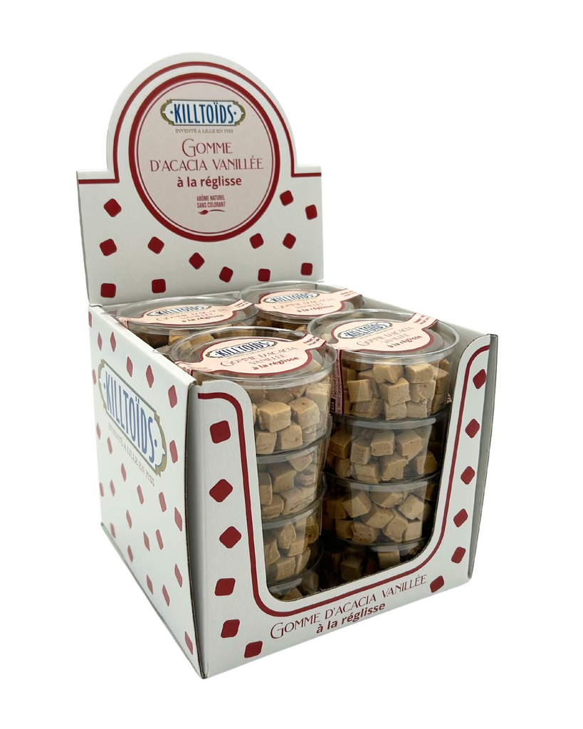[AF500010] Gomme d'acacia vanillée réglisse 45g x 16