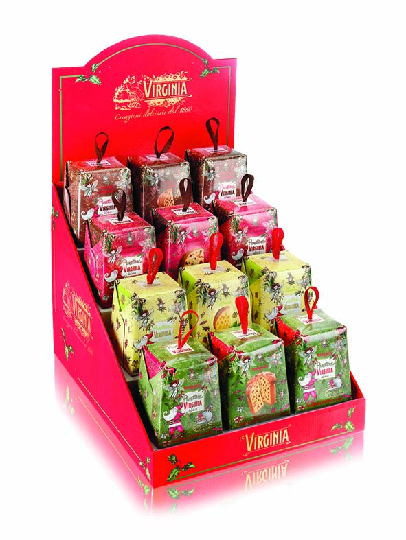 [48-627] Mini Panettone assortis (4 parfums) Père Noël 100g X24