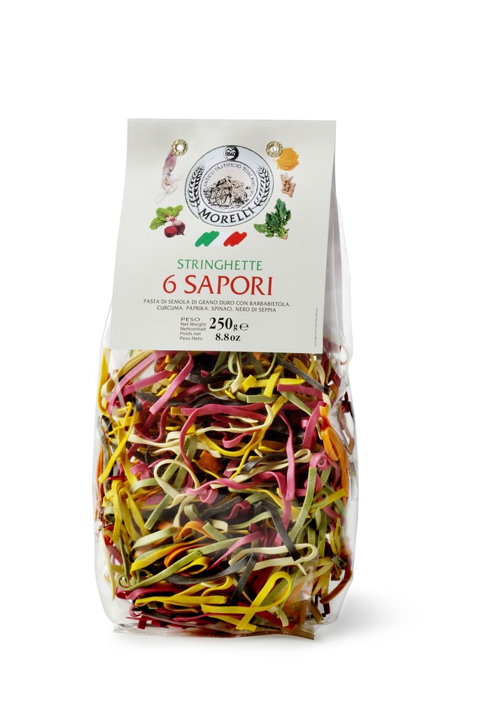 [PM22153] Stringhette 6 saveurs 250g x 8