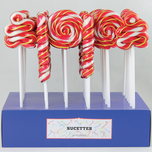 Display mixte Sucettes fraise  40gx36
