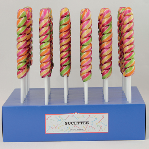 [OHTORTUT] Sucettes torsadées Tutti frutti 40g x 36