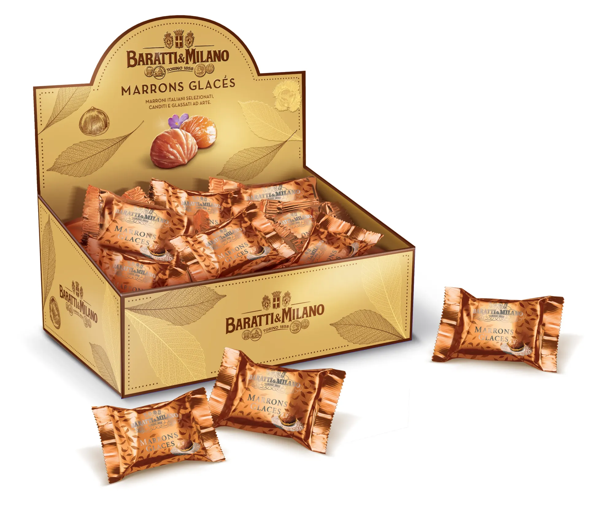Prés 30 marrons glacés+sht 30 pièces 20gx60