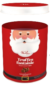 [MATPERNOEL] Boite métal Père Noël truffes nat 250gx12