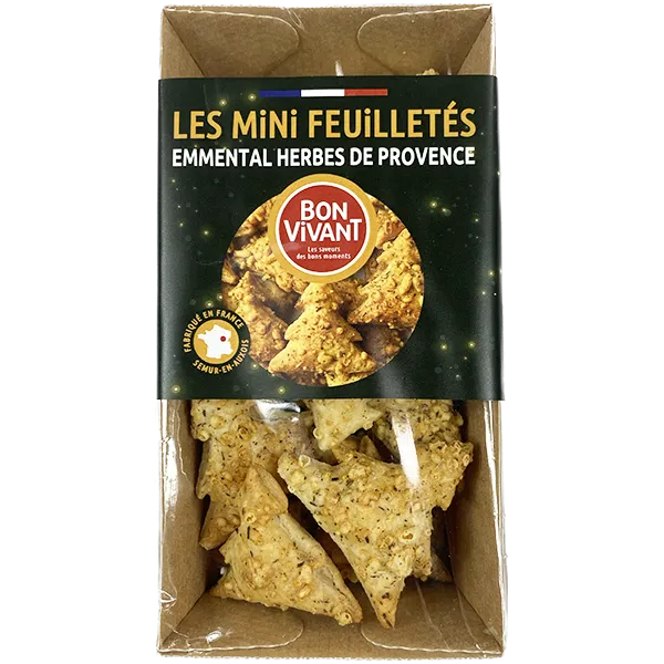 Barquette biscuits sapins emmental herbes de Provence 60g X10