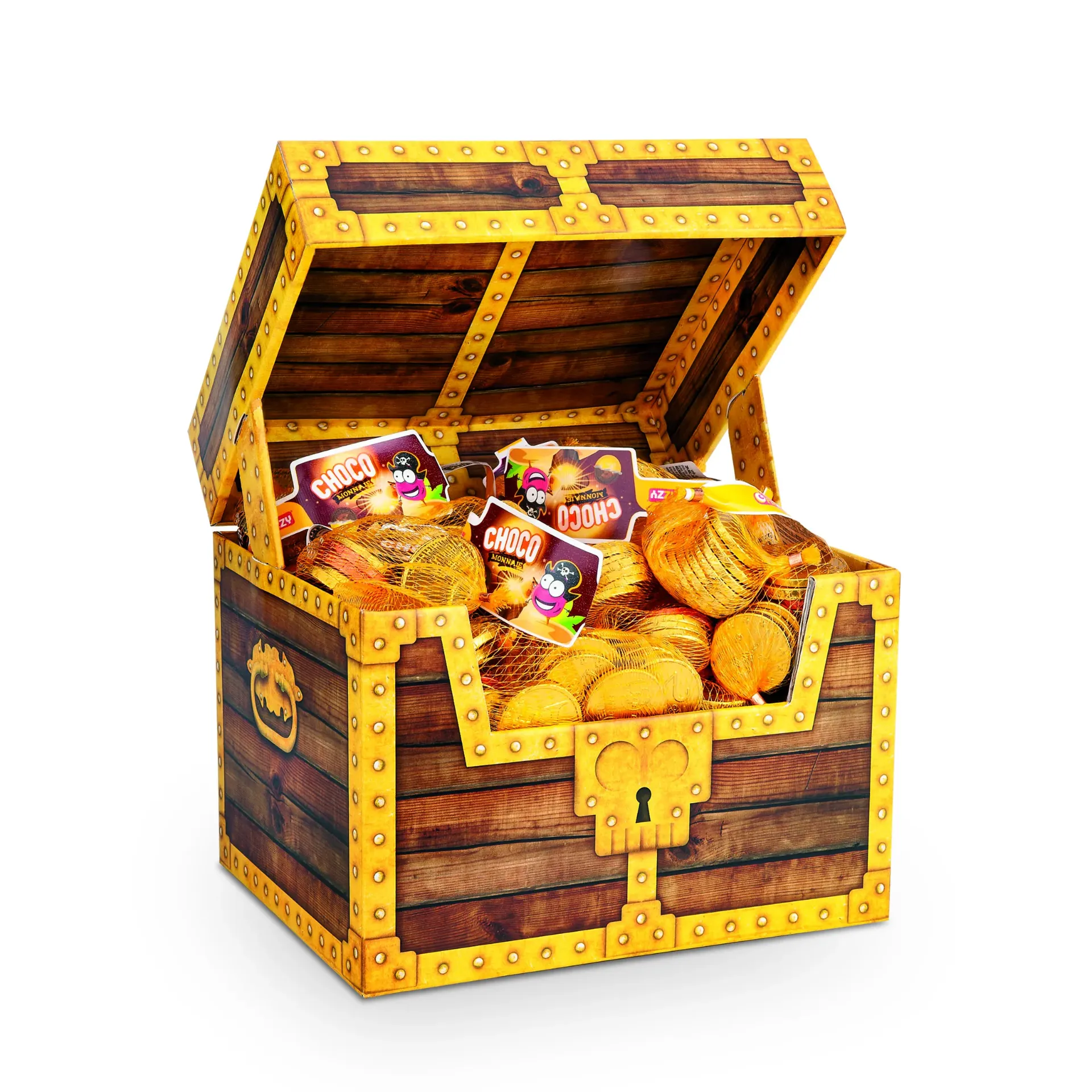 Coffre pirate pièces monnaie 30gx80