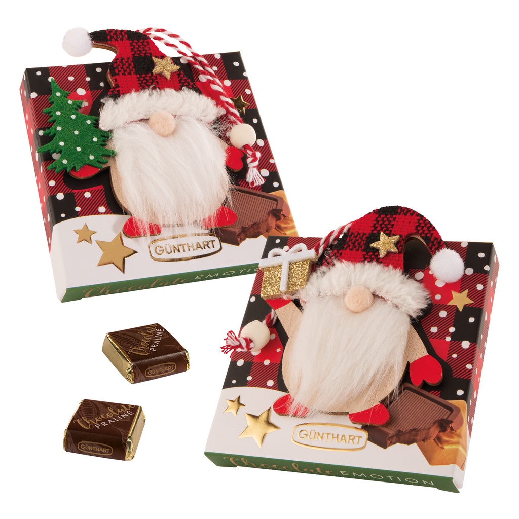 [FD60154] Lutin noël en bois étui 4 napolitains 36gx10