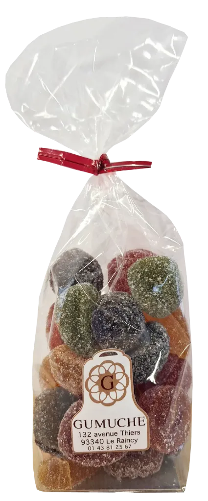 Sachet pâte de fruit assortis 200gx10