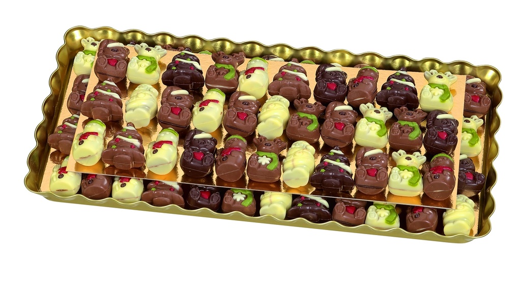 Plateau figurines hiver choc pleins nus 2,34kgx1