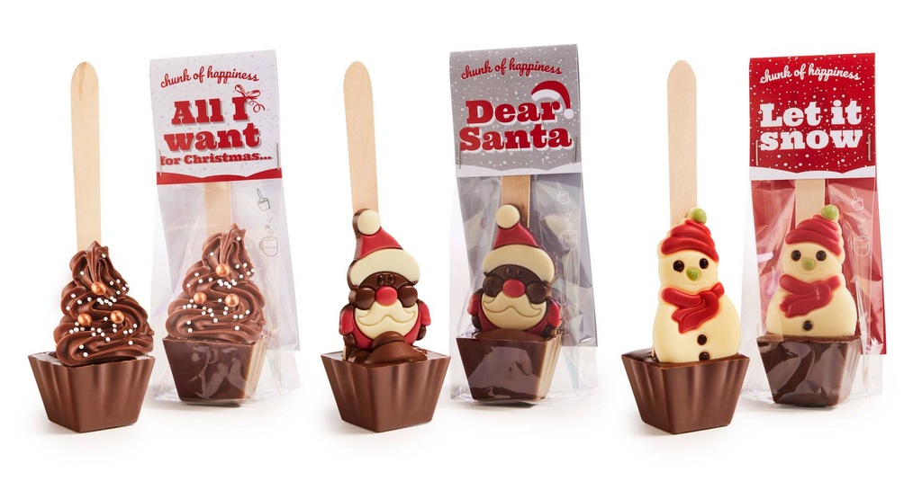 Cuillère chocolat Noel 3 modèles 63gx20