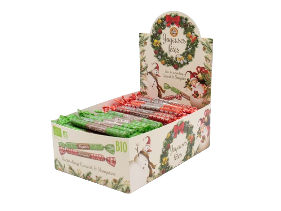 [SORGECARABIO] Prés sucre d'orge caramel nougat bio 16gx100